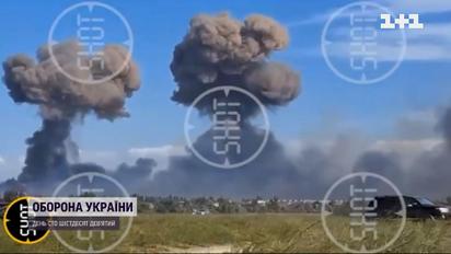 Мощные взрывы в белорусском аэропорту "Зябровка"