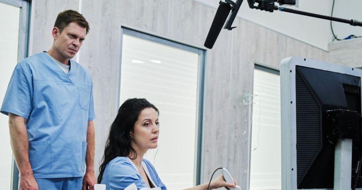 Кадр со съемок сериала "Жіночий лікар. Нове життя 2"