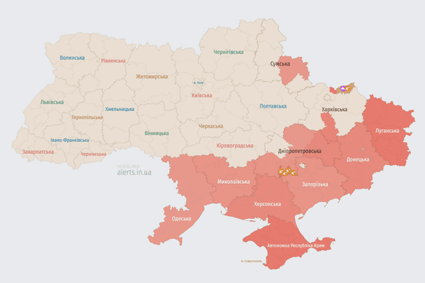 Росія атакує Україну БпЛА: напрямок руху