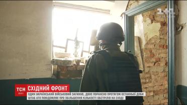 В результате увеличения обстрелов на восточном фронте погиб один военный