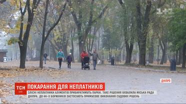 В Днепре неплательщиков алиментов заставят убирать парки