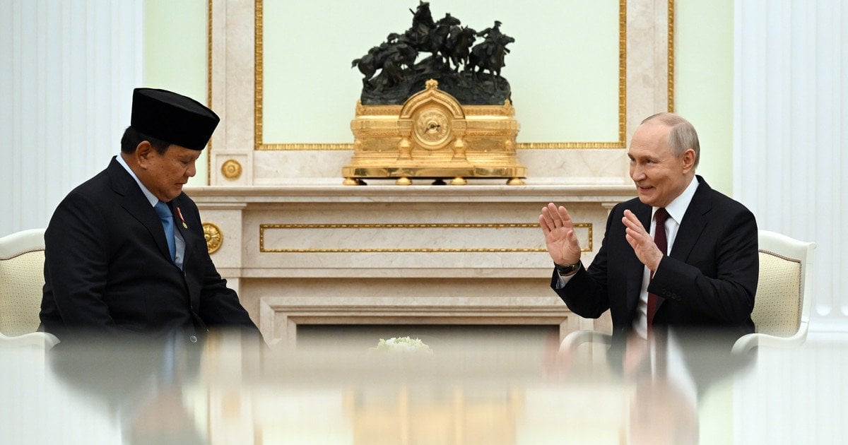 Прабово Субіанто і Володимир Путін на зустрічі у Кремлі