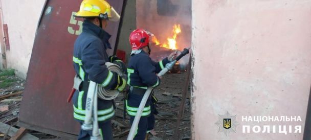 Атака дронами по портовій інфраструктурі Одещини в ніч проти 24 липня / Фото: Нацполіція України