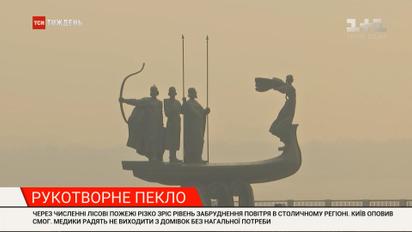 Через численні лісові пожежі різко зріс рівень забруднення повітря у столичному регіоні