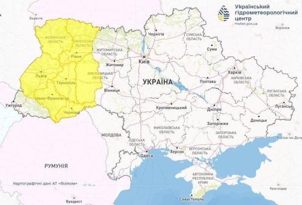 Синоптики оголосили штормове попередження. / © Укргідрометцентр