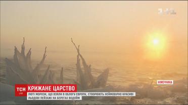 У Німеччині лютий мороз перетворив узбережжя озера на казкове царство