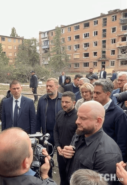 Президент Украины Владимир Зеленский в Прилуках