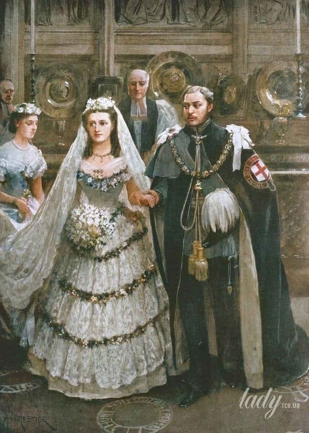 Принцеса Александра Данська та принц Уельський у день весілля / © Getty Images