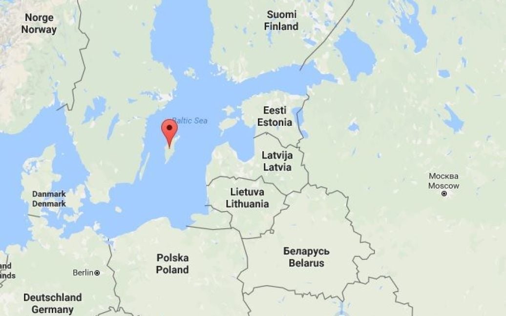 Острів Готланд, що в Балтійському морі, належить Швеції / © Google Maps