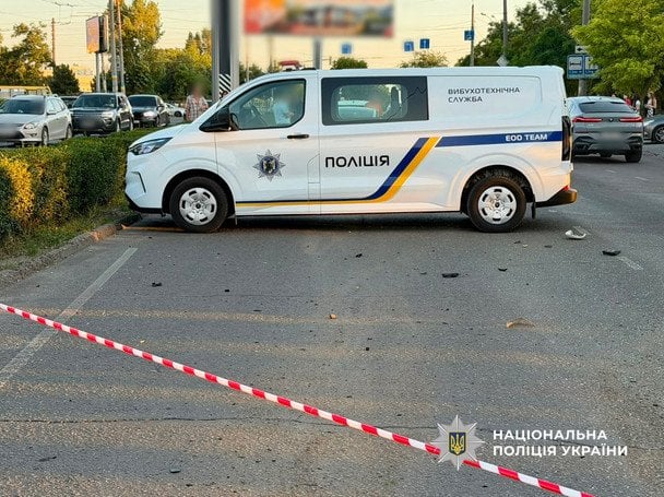 Вибух авто під час руху в Одесі. / © Поліція Одеської області