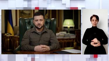 Звернення Володимира Зеленського наприкінці 39-го дня російського вторгнення в Україну (жестовою мовою)