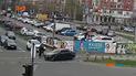 У Києві водій Фольксвагена потужним ударом відправив "Пасат" прямо на тротуар