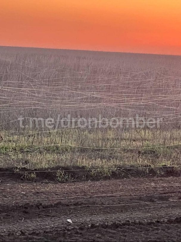 Поля, вкриті оптоволоконними нитками. Джерело: Telegtram-канал @dronbomber.  / © Фото з відкритих джерел