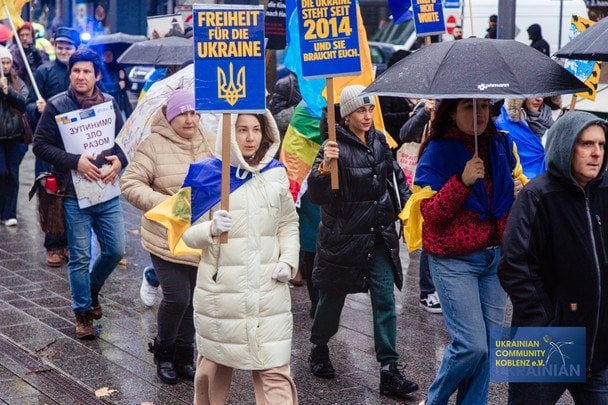 Акція Stop the Evil Together в Німеччині. Фото: Ukrainian Community in Koblenz