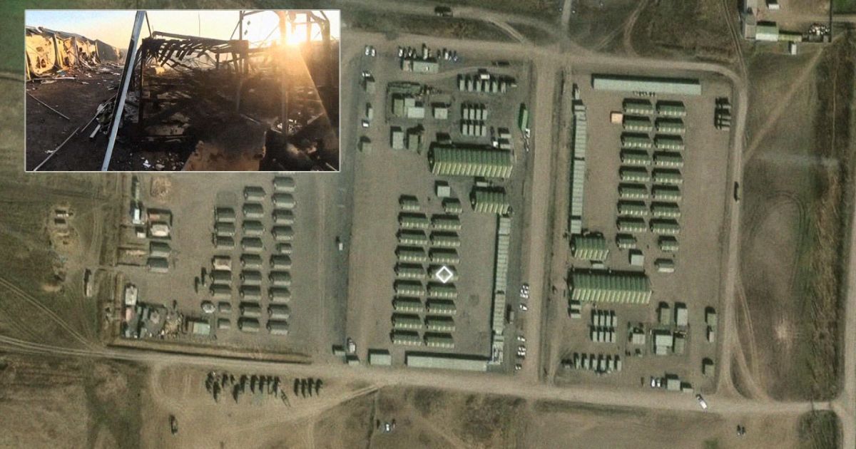 Последствия удара по полигону российских оккупационных войск/Фото: UAF Geolocate