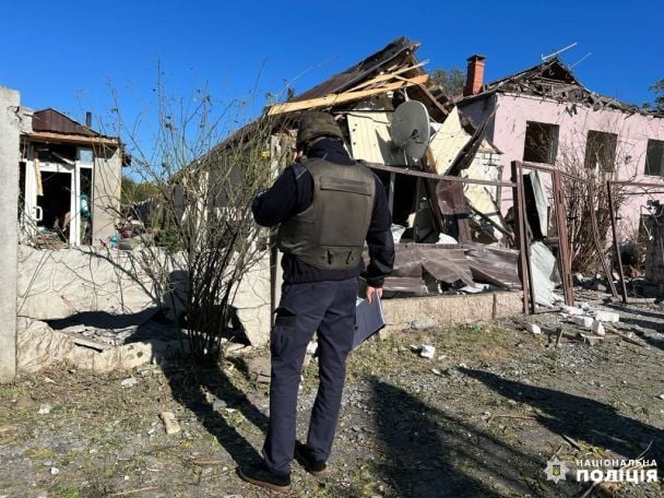 Полиция работает на месте теракта российской армии на Днепропетровщине / © Национальная полиция Днепропетровской области