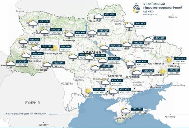 Погода в Україні 28 липня / © Укргідрометцентр