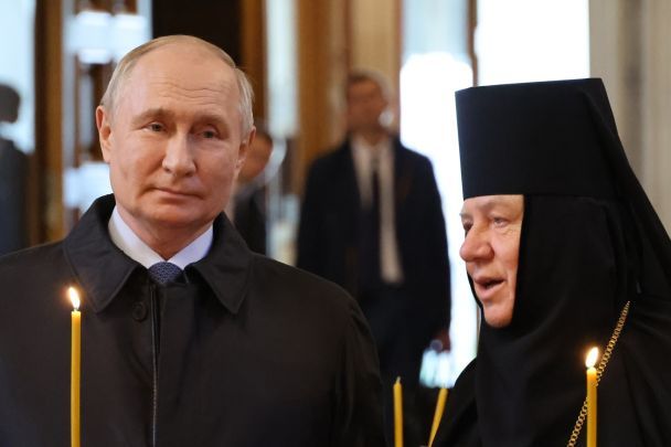 Путін в Дивіївському монастирі / © Associated Press
