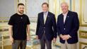 Президент Владимир Зеленский с сенаторами Ричардом Блументалем (посередине) и Линдси Грэмом (справа)