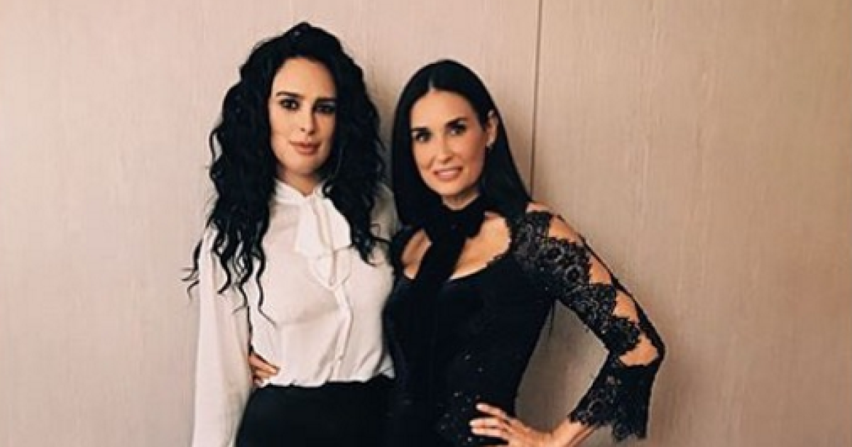 Деми Мур с дочерью Румер Уиллис