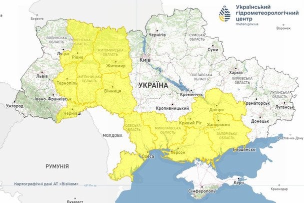 Попередження про погіршення погодних умов в Україні 21 травня / © Укргідрометцентр