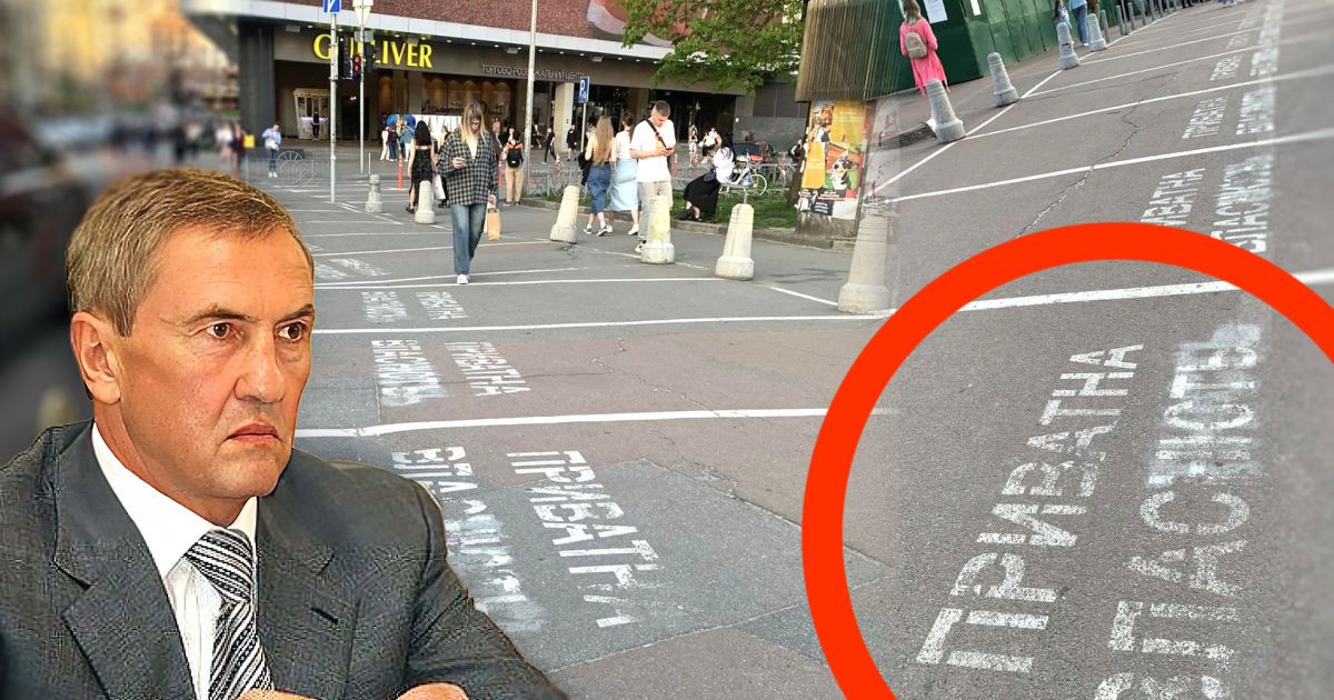 Шматок тротуару біля метро "Палац спорту" - став приватною власністю/ колаж ТСН.ua