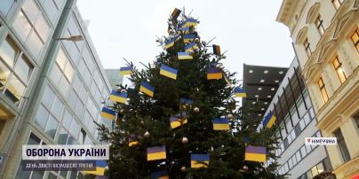 В українських прапорах: у Берліні поставили ялинку на знак солідарності