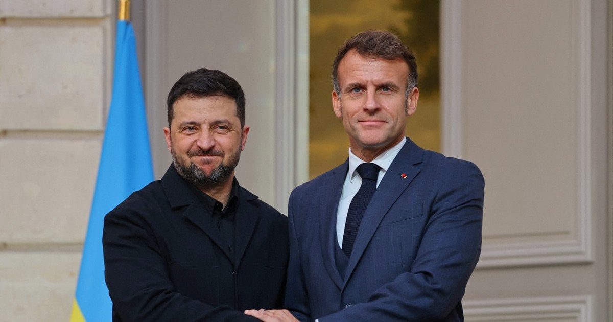 Емманюель Макрон та Володимир Зеленський