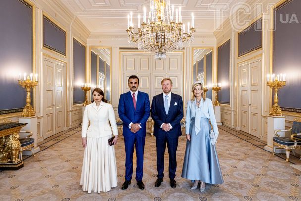 Королева Максима и король Виллем-Александр с гостями из Катара / © Getty Images