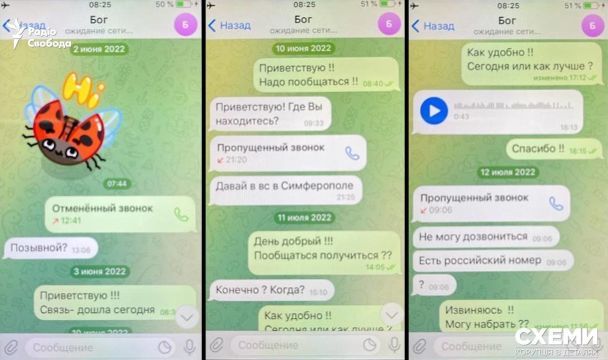 Переписка українського нардепа з агентом ФСБ. / © Telegram / Схеми