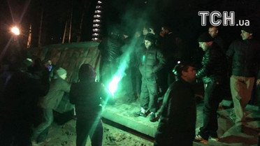 Сутичка через забудову в Києві_01 / © Фото Валерії Ковалінської/ТСН