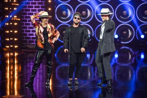 Санина, MONATIK и Астафьева в образе Дана Балана / © instagram.com/lipsyncbattle_ua