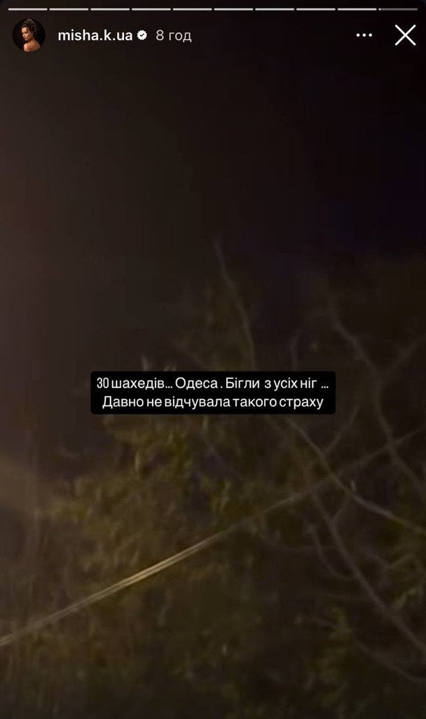 Ксенія Мішина потрапила під обстріл в Одесі / © instagram.com/misha.k.ua
