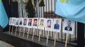 "Ні репресіям". Біля посольства РФ виклали портрети ув'язнених та зниклих кримчан