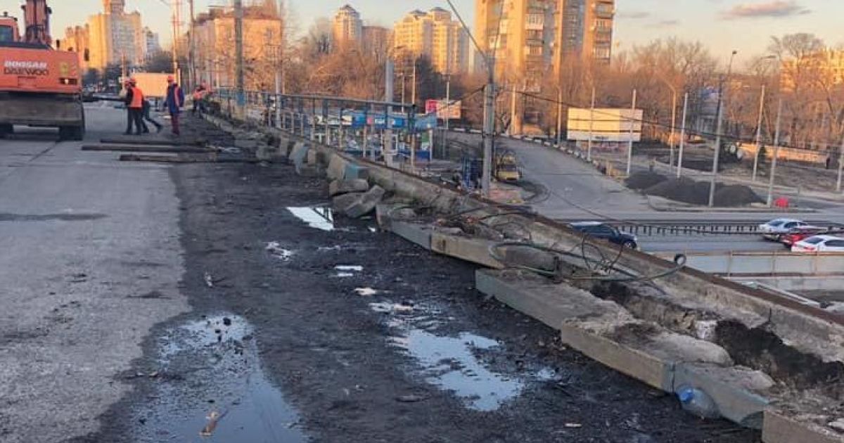 демонтаж Шулявського шляхопроводу_3 / © Дмитро Давтян/Facebook
