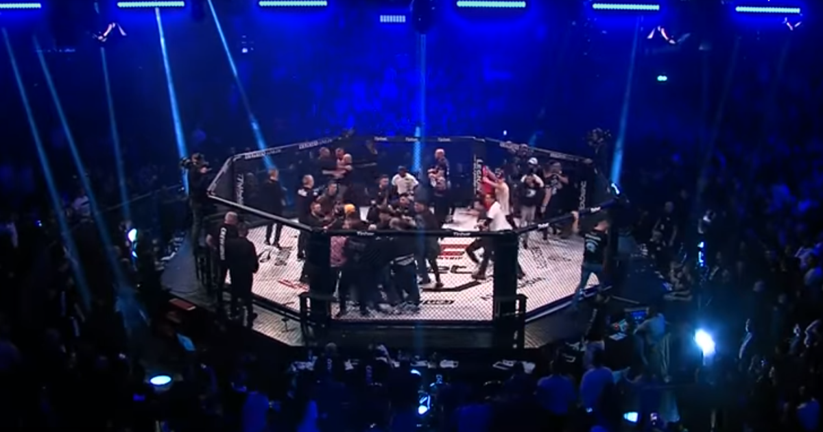 Титульный бой на турнире по MMA в Германии завершился массовой дракой