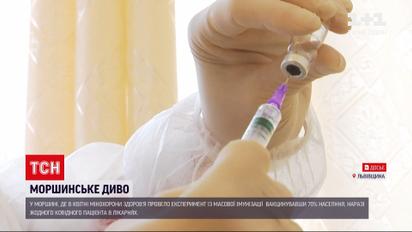 Коронавірус в Україні: через масову вакцинацію в Моршині немає жодного хворого з COVID у лікарні