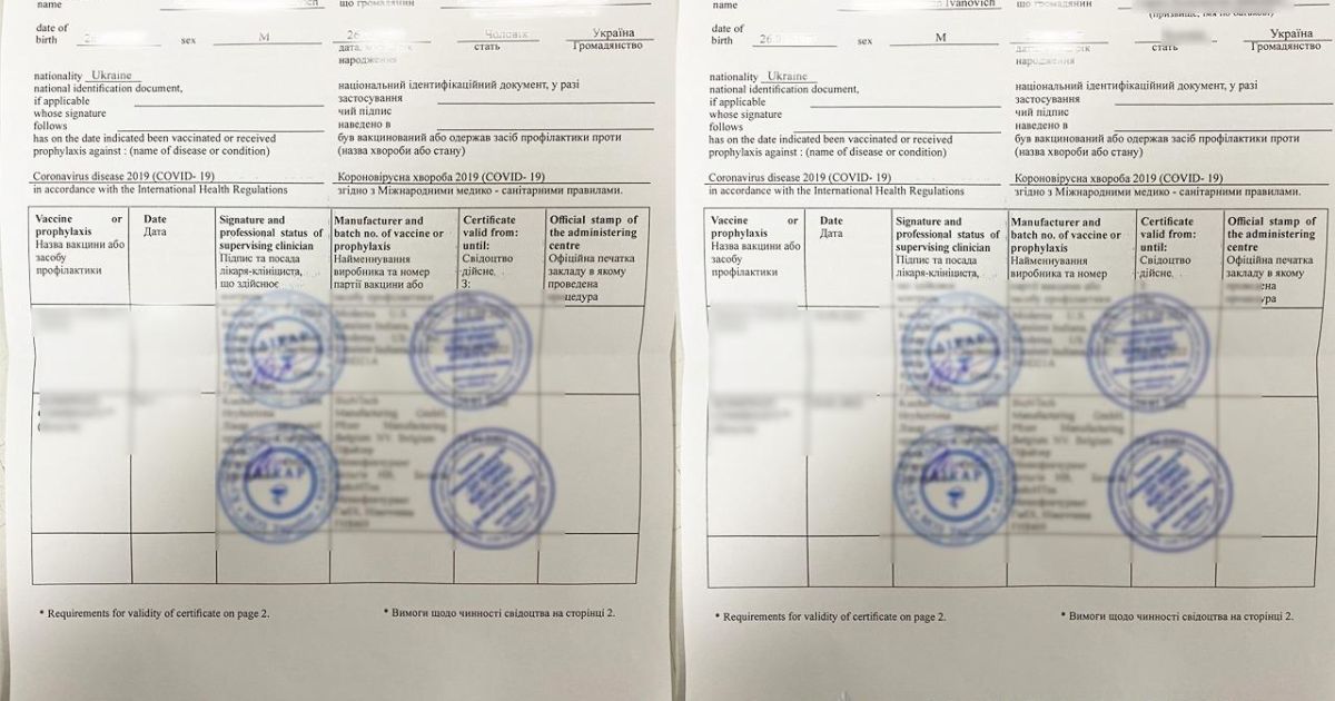 Підробляли COVID-сертифікати та дипломи у Києві_3 / © Поліція Київської області