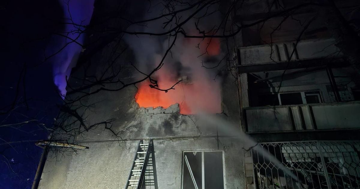 Destruction in Kharkiv due to the attack on the night of February 26 / Photo: Oleh Synehubov