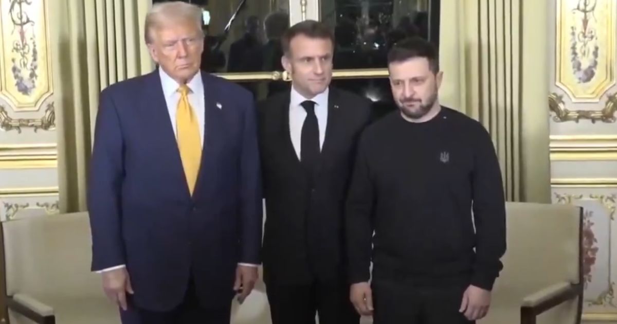 Donald Trump, Emmanuel Macron and Volodymyr Zelenskyy in Paris / Photo: screenshot from a video