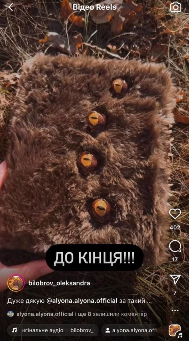 Подарок от Алёны alyona / © instagram.com/bilobrov_oleksandra