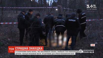 В столичном парке нашли тело новорожденного ребенка