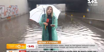 Непогода в Киеве: за полчаса сильного дождя выпала недельная норма осадков