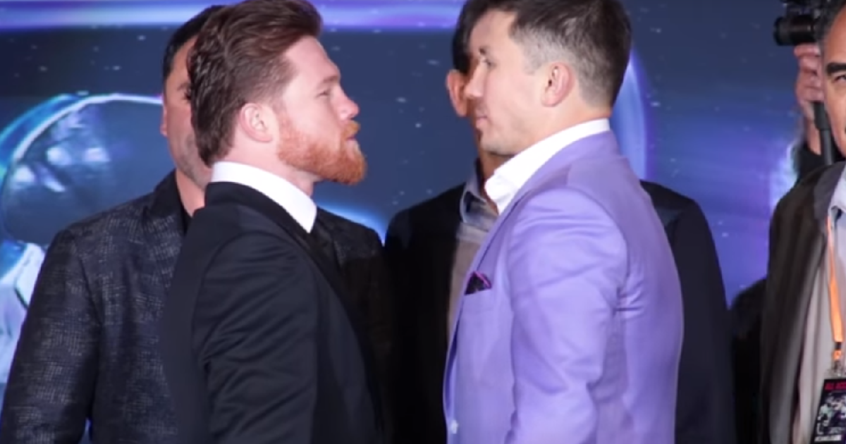 Головкин и Альварес в деловых костюмах "просверлили" друг друга взглядами перед суперреваншем