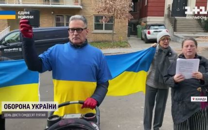 Канадец в родном городе устраивает под российским консульством ежедневные протесты с напоминанием о войне в Украине
