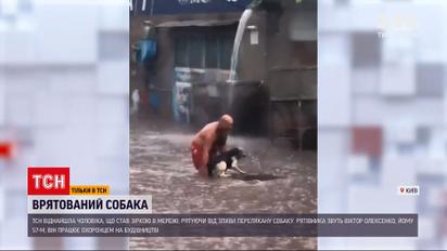 Новости Украины: мужчина спас испуганного пса от непогоды