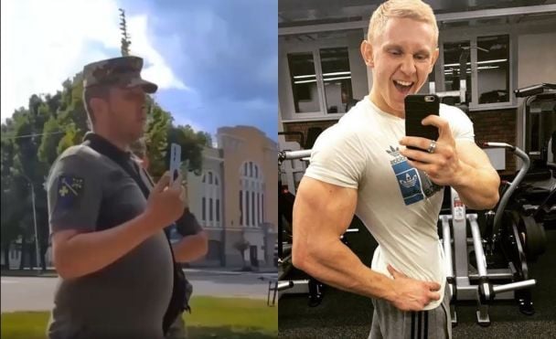 На фото: військовий Олександр Мацько та фітнес-тренер Роман Заволока / &copy; 