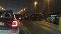 В Киеве пробки: на мосту Патона сразу два ДТП