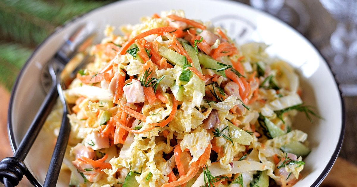 Овощной салат с оригинальной заправкой