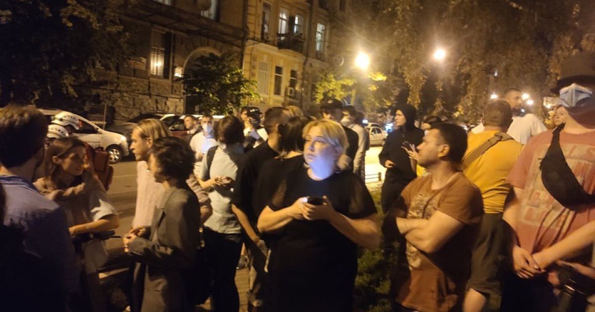 протест зі Стерненком під будинком Зеленського_2 / © Фото Наталії Нагорної/ТСН